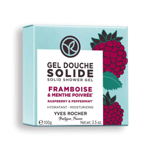 Gel Douche Solide Hydratant Framboise & Menthe Poivrée